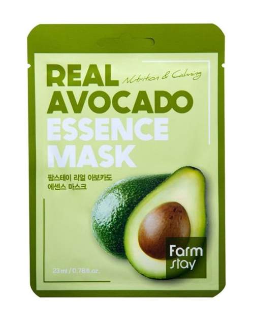 FARMSTAY REAL ESSENCE MASK МАСКА-САЛФЕТКА АВОКАДО, 23МЛ