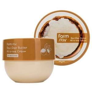 FARMSTAY КРЕМ ДЛЯ ЛИЦА И ТЕЛА FACE&amp;BODY REAL SHEA BUTTER ALL-IN-ONE CREAM, 300МЛ