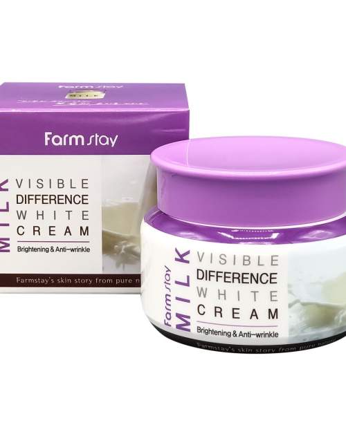 FARMSTAY VISIBLE DIFFERENCE MILK WHITE КРЕМ ДЛЯ ЛИЦА МОЛОКО, 100 МЛ 1/100