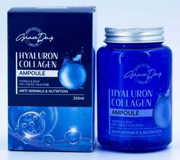 GRACEDAY ALL IN ONE AMPOULE HYALURONATE&COLLAGE АМПУЛЬНАЯ СЫВОРОТКА ГИАЛУРОН И КОЛЛАГЕН, 250МЛ