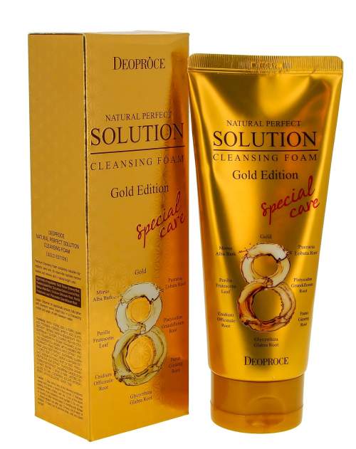DEOPROCE NATURAL PERFECT SOLUTION ПЕНКА Д/УМЫВАНИЯ GOLD EDITION, 170 ГР 1/100