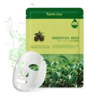 FARMSTAY VISIBLE DIFFERENCE MASK SHEET GREEN TEA SEED МАСКА-САЛФЕТКА СЕМЕНА ЗЕЛЁНОГО ЧАЯ, 23МЛ